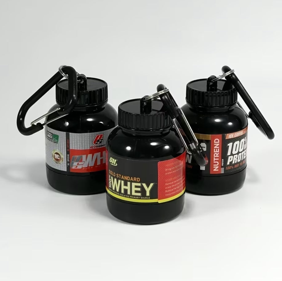 3 Portable Protein Powder Containers, 100ml Each