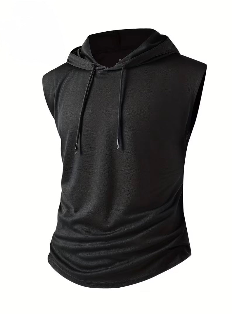Men’s Summer Hooded Tank Top for Fitness