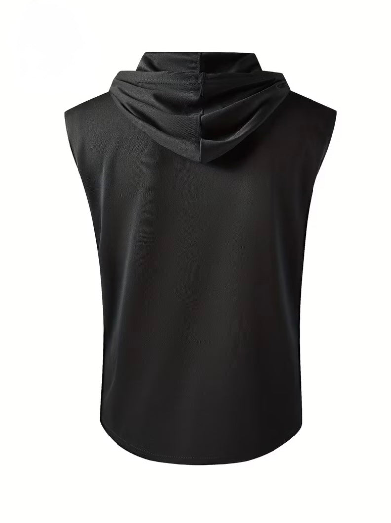 Men’s Summer Hooded Tank Top for Fitness